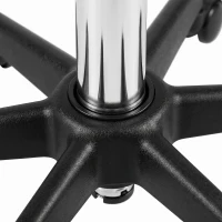 HOMCOM Tabouret massage a roulettes reglable en hauteur pivotant avec dossier ergonomique gris(m-12)