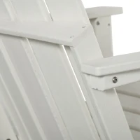 Outsunny tuinstoel, klapstoel, ergonomisch design, weerbestendig, kunststof, wit, 73 x 82 x 88 cm(m-13)