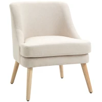 HOMCOM eetkamerstoel modern linnen design 63 x 69 x 79,5 cm(m-11)