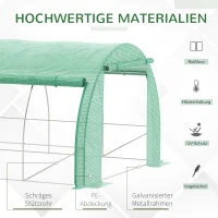 Outsunny kas 6 x 3 x 2 m oprolbaar groen(m-4)