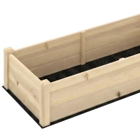 Outsunny bloembak, plantenbak met 2 plantplekken voor groenten in de tuin(m-10)