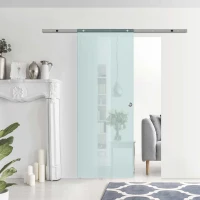 HOMCOM glazen schuifdeur schuifdeur glazen deur kantoor met zonder stroken 775/900/1025 x 2050 mm(m-6)