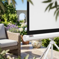 HOMCOM Écran de Projection avec Ttrépied Pliable 84 Pouces 4K HD 16:9, 200Lcm, Écran Vidéoprojecteur Portable, Hauteur Réglable(m-13)