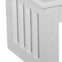PawHut Honden-Voerstation, Antislip, 44 x 24 x 15cm, Wit, 0,9L per Bak(m-9)