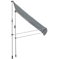 Outsunny Luifel vouwarm knikarmluifel zonwering handslinger balkon Alu 2 x 1,5 m Groen(m-7)
