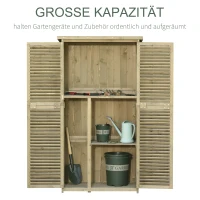 Outsunny Gereedschapsschuur 4 vakken Gereedschapsschuur Gereedschapskast schuur naturel / grijs(m-5)