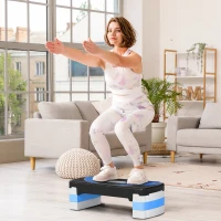HOMCOM Stepper Aerobic Stepper in hoogte verstelbaar 10-20 cm voor thuis tot 150 kg(m-2)