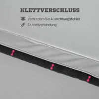 HOMCOM Paaldansmat, 5 cm dikke ronde kunststofmat voor paaldansoefeningen, gymnastiek, yoga, lichtgrijs(m-5)