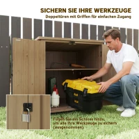 Outsunny Outdoor Opbergbox Tuinbox Kussenbox, weerbestendig, met asfaltdak, 77,5 cm x 88 cm x 90 cm, Donkergrijs(m-6)