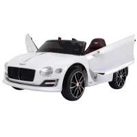 HOMCOM Kinderauto Bentley GT elektrische auto kindervoertuig met afstandsbediening kinderen wit(m-10)