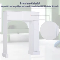 HOMCOM Toiletombouw kantelbeveiliging toiletkast overbouwkast veel opbergruimte MDF wit(m-4)