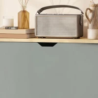 HOMCOM Schoenenkast met 2 klapvakken, verstelbare scheidingswand voor 8-12 paar schoenen, 72 x 26 x 80 cm, lichtgrijs(m-13)
