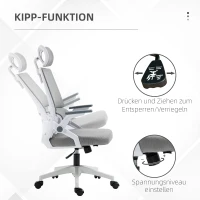 Vinsetto Bürostuhl Schreibtischstuhl Office-Stuhl, höhenverstellbar, 1 Kopfstütze, 60 x 61 x 121,5 cm. Schwarz(m-5)