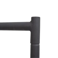 HOMCOM Metalen kledingrek kledingwagen verrijdbare garderobe garderobestandaard zwart(m-6)