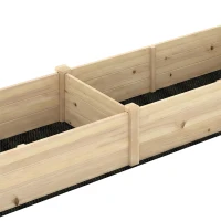 Outsunny bloembak, plantenbak met 2 plantplekken voor groenten in de tuin(m-11)