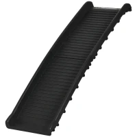 PawHut hondenhelling, hondenhelling voor auto's, opvouwbaar, antislippad, plastic, zwart, 155 x 39 x 14 cm(m-1)