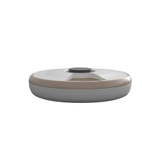 PawHut Distributeur de Nourriture pour Animaux de Compagnie Distributeur Automatique 6 portions 31,5 x 31,5 x 8,3 cm blanc(m-12)