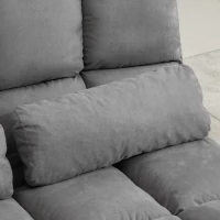 HOMCOM Vloerstoel 2-in-1 vloerstoel bed met rugleuning 7 standen verstelbaar(m-10)