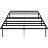 HOMCOM Bedframe met opbergruimte onder het bed, metalen lattenbodem, geen boxspring nodig, 140 x 200 cm(m-15)