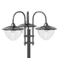 Outsunny Zonneverlichting met bloempotvoet tuinlamp 3-kops lamp waterdicht(m-11)