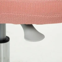 Vinsetto Chaise de Bureau Ergonomique Sans Accoudoirs, Fauteuil de Bureau Pivotant, Dossier Courbé en Maille et Roulettes, Rose(m-10)