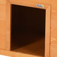 PawHut weervast hondenhok hondenhuis hondengrot scharnierend dak grenenhout(m-11)