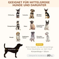 PawHut Luifel hondenligbed hondenbed verhoogd huisdierbed ademend taft-stof(m-7)