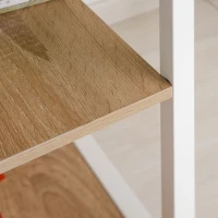 HOMCOM Klaptafel tafel bureau kantoortafel met wielen computertafel mobiel MDF natuur(m-7)