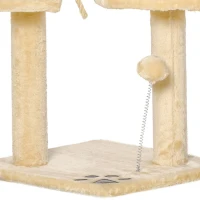 PawHut Kattenboom krabboom slaapgrot klimboom trap speelboom 4 lagen 114 cm(m-13)