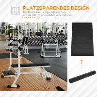 HOMCOM Bodenschutzmatte für Fitnessgeräte rutschfest Fitnessmatte 4 mm Dicke Unterlegmatte 200x100 cm Schwarz(m-4)