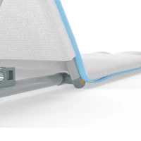 Outsunny Opvouwbare Ligstoel voor Strand, Tuin en Zon, Verstelbare Rugleuning, Zijvak, 48 cm x 134 cm x 33-43 cm, Beige(m-13)
