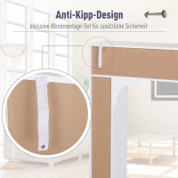 HOMCOM Toiletombouw kantelbeveiliging toiletkast overbouwkast veel opbergruimte MDF wit(m-5)