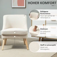 HOMCOM eetkamerstoel modern linnen design 63 x 69 x 79,5 cm(m-4)