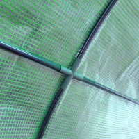 Outsunny polykas staal groen 200 cm x 100 cm x 215 cm(m-9)