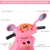 HOMCOM Elektrische kindermotorfiets elektrische motorfiets elektrische auto kindervoertuig driewieler 3 km/u(m-5)