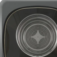HOMCOM 4 kg Wasdroger, compact ontwerp, 5 modi, timer, Grijs+Zwart(m-11)