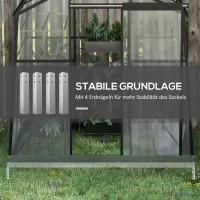 Outsunny Kas Kweekhuis Kweekbed, weerbestendig, 192 x 131 x 203 cm, Zwart(m-5)
