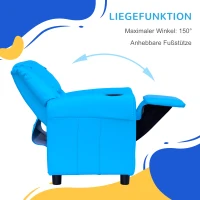 HOMCOM kinderfauteuil, mini-fauteuil, kinderbank voor 3-6 jaar, blauw(m-4)