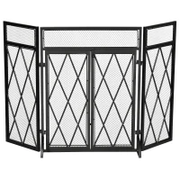 HOMCOM haardscherm 120 cm x 11,5 cm x 79 cm(m-10)