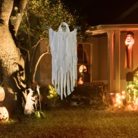 Outsunny Halloween-decoratie spook met speciale effecten en geluidsfunctie 100 cm x 18 cm x 153 cm(m-2)