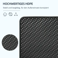Outsunny 4-delige Parasolvoet, vulbaar, 100 x 100 x 8 cm, Zwart(m-6)