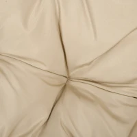 Outsunny Rotan draaifauteuil voor buiten, Boho-stijl, weerbestendig, 85 cm x 70 cm x 82 cm, Crème + Natuur(m-13)