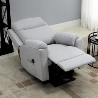 HOMCOM Elektrische sta-stoel Fauteuil met opstahulp voor senioren Grijs(m-8)