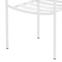 Outsunny Bistroset 3-delig metalen tuinmeubelset met 2 tuinstoelen, glazen tafel, lattenontwerp, roestbestendig(m-12)