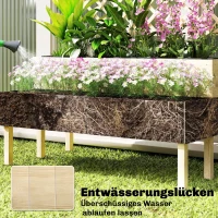 Outsunny Verhoogde plantenbak met trellis, 2-traps bloembak met 2 plantenbakken, hout 108 x 62 x 120 cm(m-6)