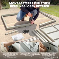 Outsunny Uitschuifbare Tuintafel 154/214 x 85 cm Aluminium Eettafel voor 8-10 Personen met Houtlook Lichtgrijs(m-7)