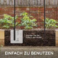 Outsunny Metalen klimrek 2-delige set roestvrij klimrek voor klimplanten komkommers rek 180 x 50 cm(m-5)