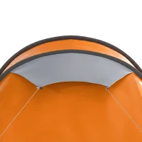 Outsunny Tunnelkampeertent voor 2-3 personen, 2000 mm waterkolom, waterdichte tent met voortent, oranje(m-10)