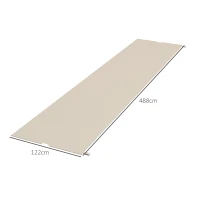 Outsunny Copertura per Gazebo Pergola 3x3 m in Poliestere con Tasche e Cinghie, 488x122 cm, color Kaki(m-3)