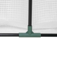 Outsunny foliekas met raam wit 119 x 60 x 60 cm(m-13)